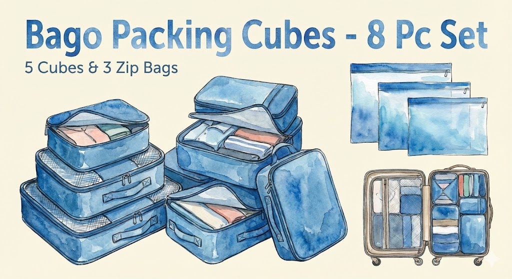 Bago 8-Pc Packing Cubes